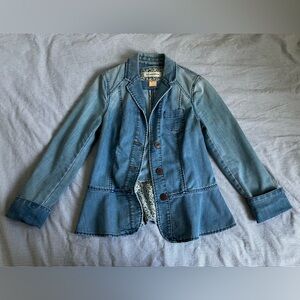 Blue denim blazer